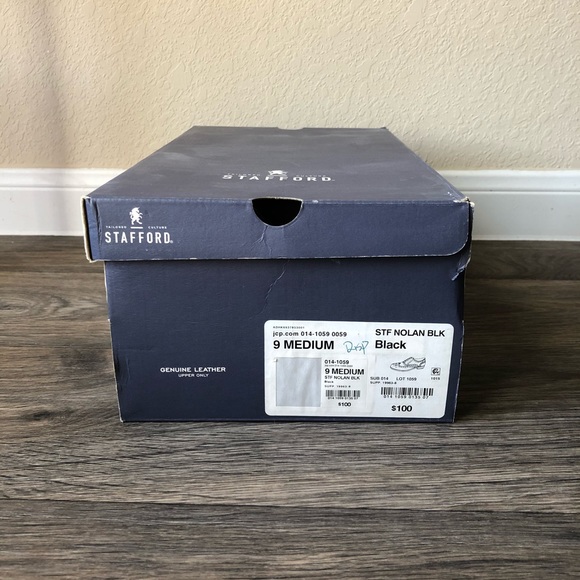 Stafford Nolan Black Dress Shoes - Picture 7 of 7